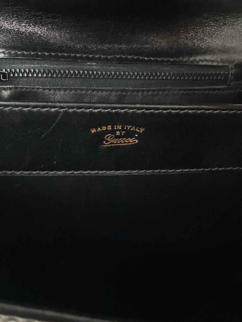 GUCCI vintage convertible locking leather satchel - Picture 8 of 16